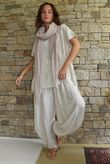 Lalli Damask Asymmetric Panel Top Stone